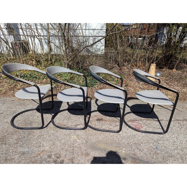 Metal 1970s Arrben Attributed, Italy Dinning Chairs For Sale - Image 7 of 12
