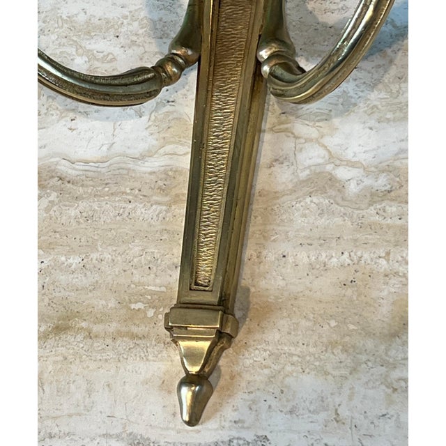 Pair of Louis XVI style bronze sconces For Sale - Image 9 of 12
