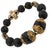 Early 21st Century Chunky Nepal Beads Black Lava Beaded Bracelet For Sale - Image 5 of 9