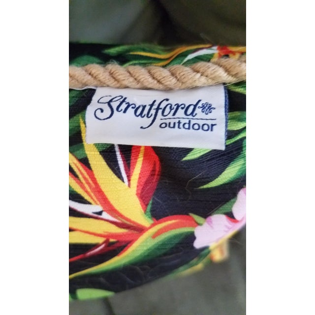 Boho Chic Stratford Outdoor Canvas Accent Lumbar Pillows With Inserts - a Pair For Sale - Image 3 of 4