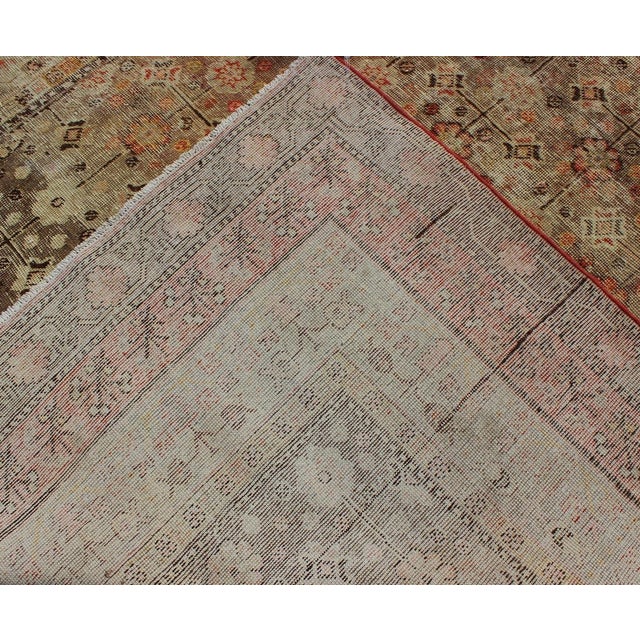 Exquisite Antique Khotan Rug With Intricate All-Over Sub-Geometric Floral Design 6'3'' X 11'5'' For Sale In Atlanta - Image 6 of 6
