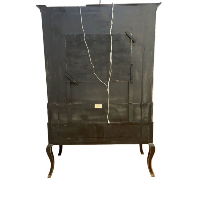 Wood Vintage Louis XV Style Minton Spidell Drop-Front Hand Painted Secretary Cabinet For Sale - Image 7 of 9