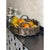 El 05 decorative basket in metal-plated hand-woven wicker by caspal dimensions: ø 30 x h 5 cm. Materials: metal plate and...