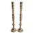 Pair of Vintage Brass Altar Candlesticks – Bamboo Style For Sale