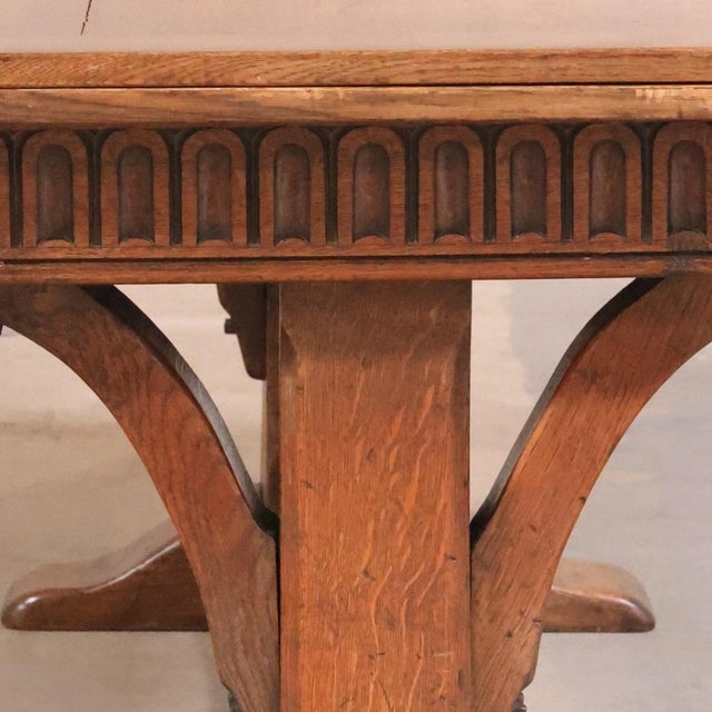 Wood 19th Century English Oak Extension Drawing Table For Sale - Image 7 of 7