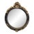 Vintage Round Fruit Tassel Black Gold Wall Mirror For Sale