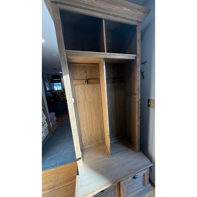 This Restoration Hardware entry locker is crafted from solid oak with a warm, weathered finish and substantial...