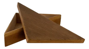 Antique Triangular Billiards Box in Wood