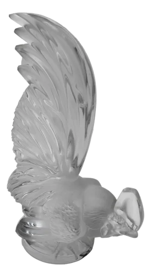 Vintage Crystal Coq Nain Paperweight by Lalique, 1950s