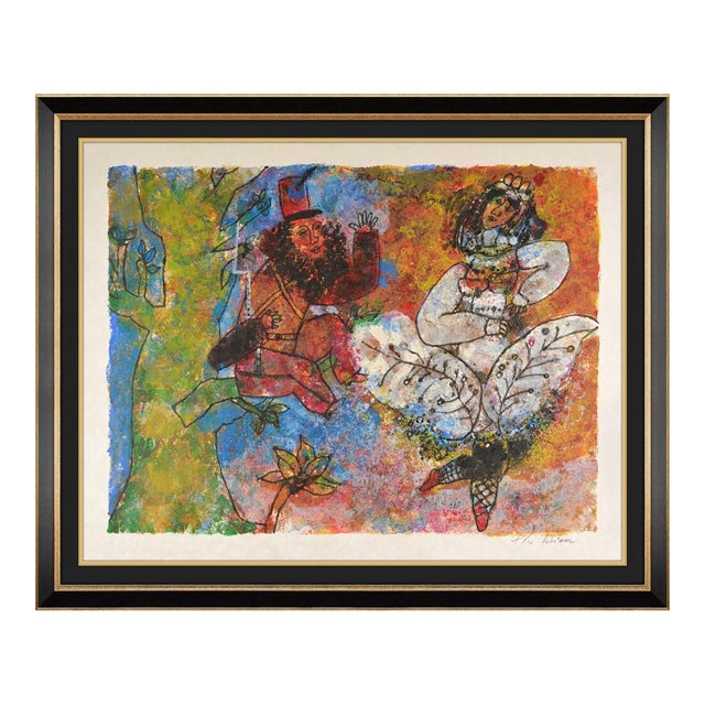 Late 20th Century Le Souliers Rouges, Theo Tobiasse For Sale