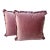 Pair of Custom Pink Velvet Euro Pillow Shams For Sale