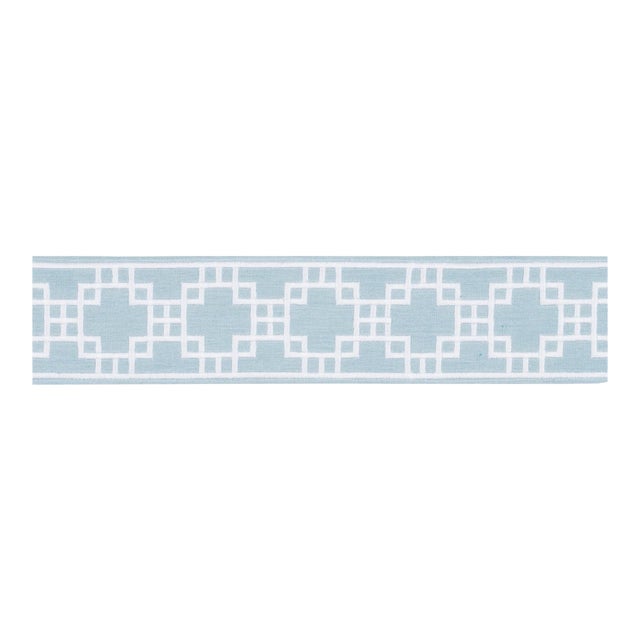 SAMPLE - Schumacher Squared Away Trellis Tape In Sky For Sale