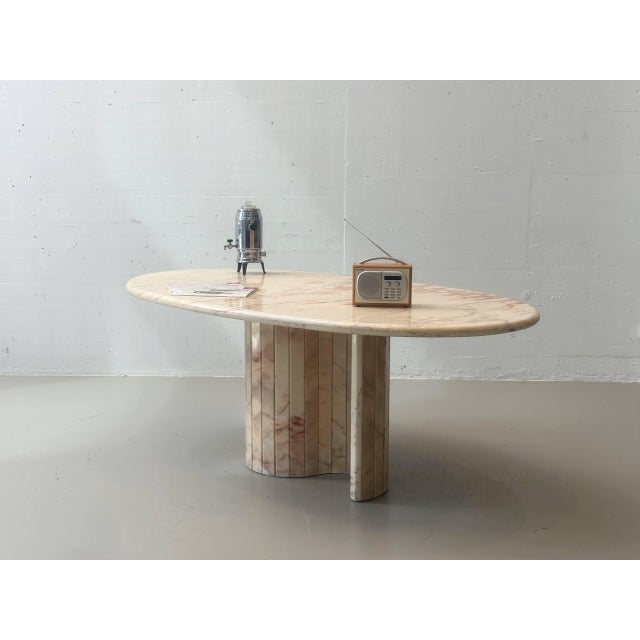 Vintage Italian Rose Quartz Dining Table, 1980s For Sale - Image 11 of 18
