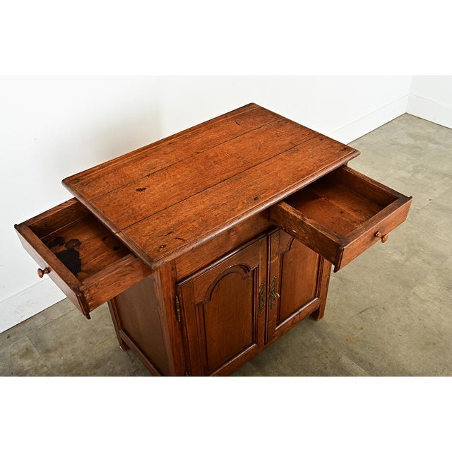 French Provincial French 19th Century Petite Oak Buffet For Sale - Image 3 of 9