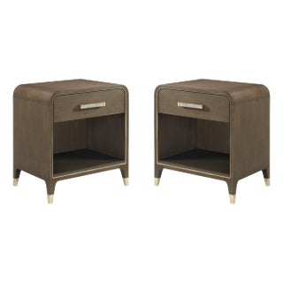 Pair of Hollywood Regency Bedside Tables For Sale