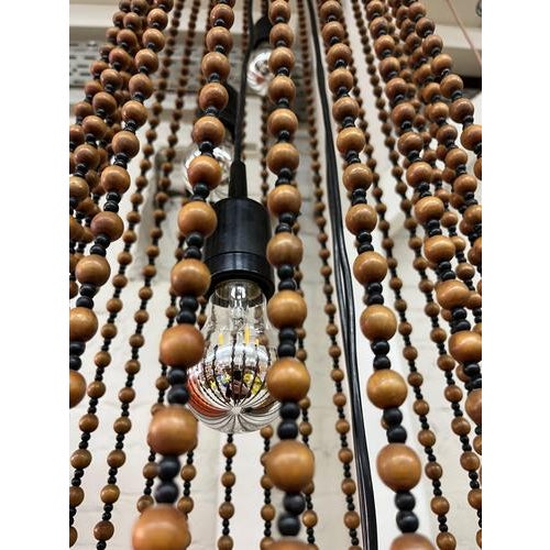 Model 887 Cascade Lamp with Wooden Beads from Temde For Sale - Image 10 of 11
