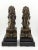 Rare Antique Pair of Victorian-Era Bronze Lion Rampart Bookends on Pedestal. For Sale - Image 10 of 16