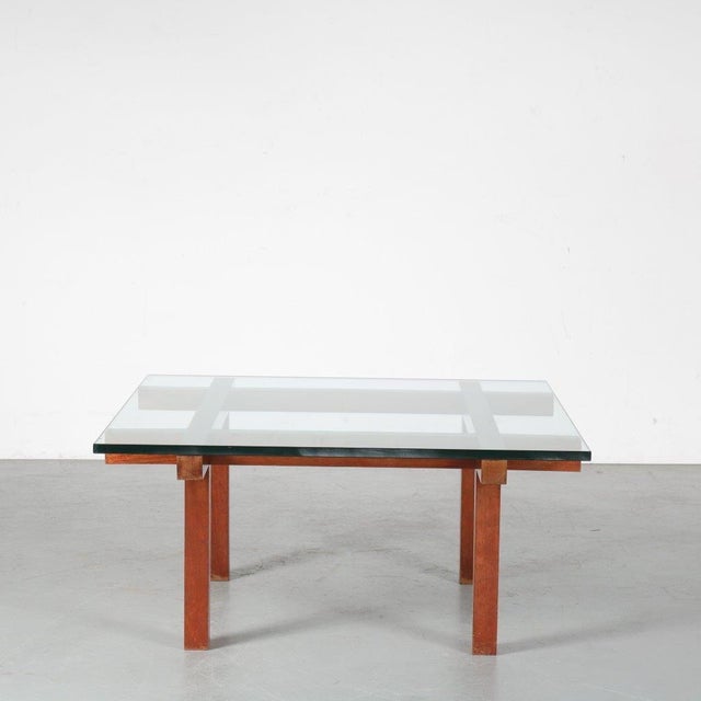 Wood Square Coffee Table by Alfred Hendrickx, Belgium, 1950s For Sale - Image 7 of 7