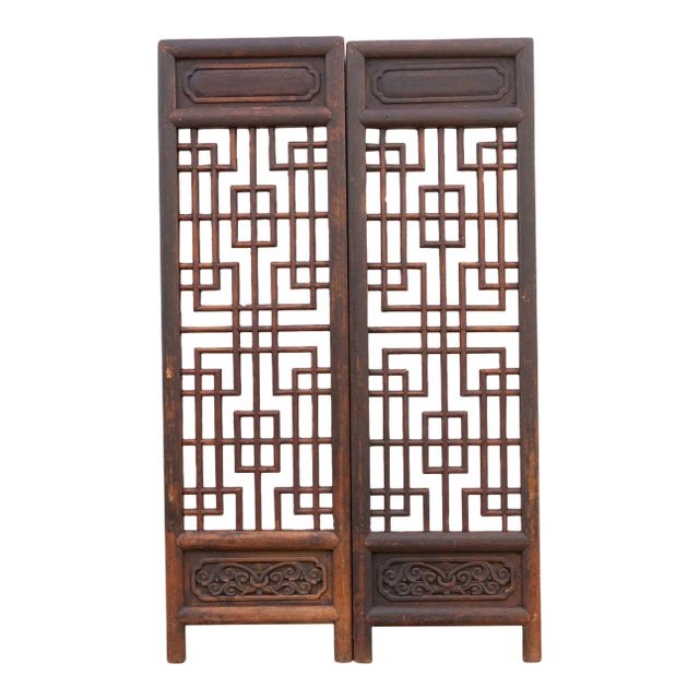 Pair of 18th Century Chinese Door Dividers For Sale