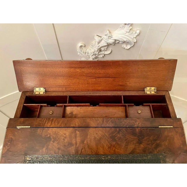 Victorian Antique Freestanding Walnut Ladies Davenport, 19th Century For Sale - Image 3 of 15