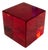 Glass Paperweight Cube, Italy, 1960s For Sale