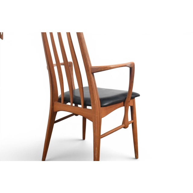 Wood Mid 20th Century Pair of Niels Koefoed "Eva" Highback Dining Armchairs in Teak For Sale - Image 7 of 9