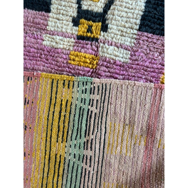 Textile Pink Boujad Rug - Handwoven Berber Wool Area Rug For Sale - Image 7 of 9
