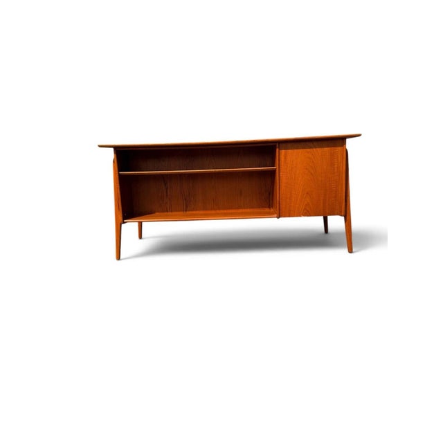 Svend Aage Madsen Executive Teak Desk | Sigurd Hansens Møbelfabrik | Made in Denmark | C. 1960s For Sale - Image 14 of 15