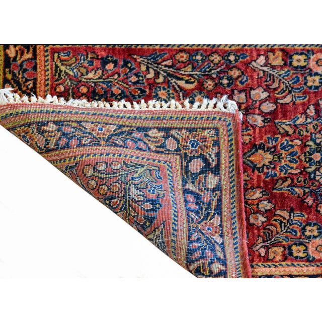 Red Early 20th Century Sarouk Rug For Sale - Image 8 of 10