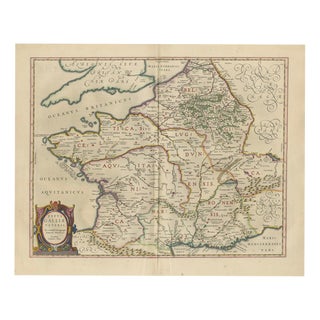 Map of Caesar's Gallia Veteris Ancient Gaul from Blaeu, France, 1642 For Sale