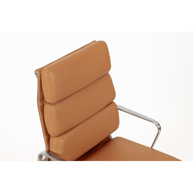 Brown Eames for Herman Miller Aluminum Group Soft Pad Brown Office Chair For Sale - Image 8 of 12
