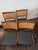 A very heavy set of nice quality walnut chairs. Strong larger sized.