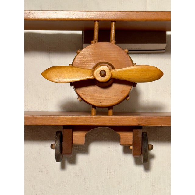 Hand Crafted Wooden 2 Tier BiPlane Wall Shelf With Brackets For the aviation enthusiast of any age, we are offering this...