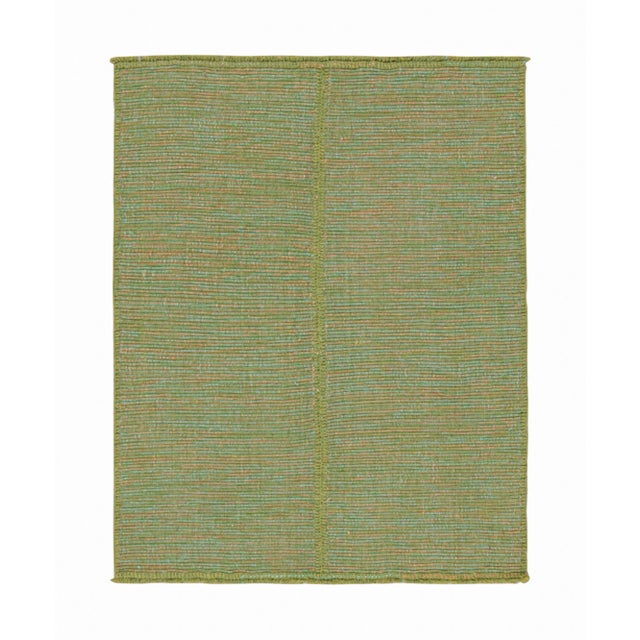 Green 2010s Rug & Kilim’s Contemporary Kilim Rug in Green With Teal and Pink Accents For Sale - Image 8 of 8