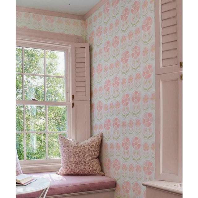 Modern Schumacher Wallpaper 5014111 Anjuna Floral in Blush For Sale - Image 3 of 7