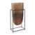 Expertly inset into a sleek flat black iron stand that seamlessly marries form and function. The bronze glass finish...