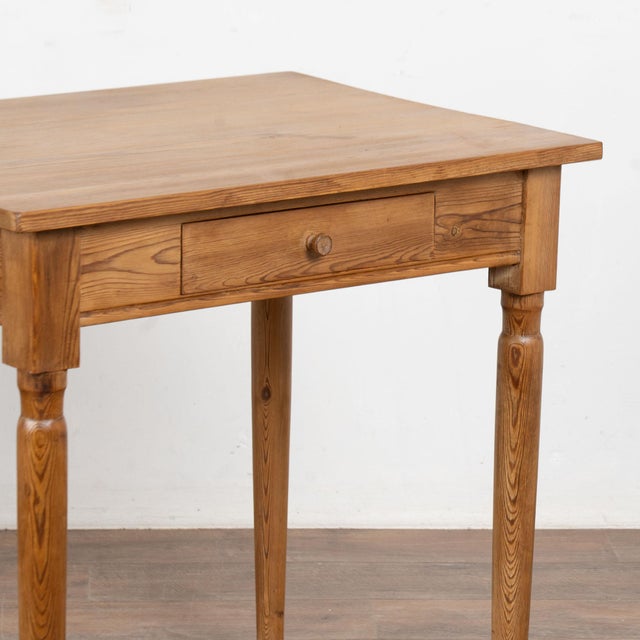 Wood 19th Century Danish Pine Side Table With Single Drawer For Sale - Image 7 of 9