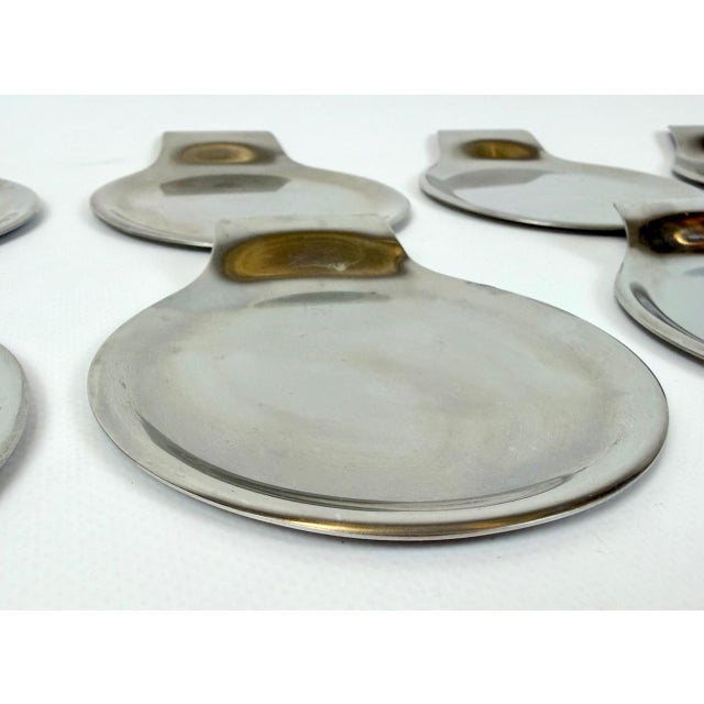 Mid-Century Danish Stainless Steel Coasters by Georg Jensen, 1970s, Set of 10 For Sale - Image 7 of 8