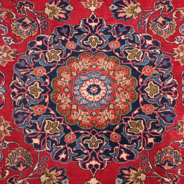 Antique Middle Eastern Tabriz Rug in Cotton & Wool For Sale - Image 3 of 11