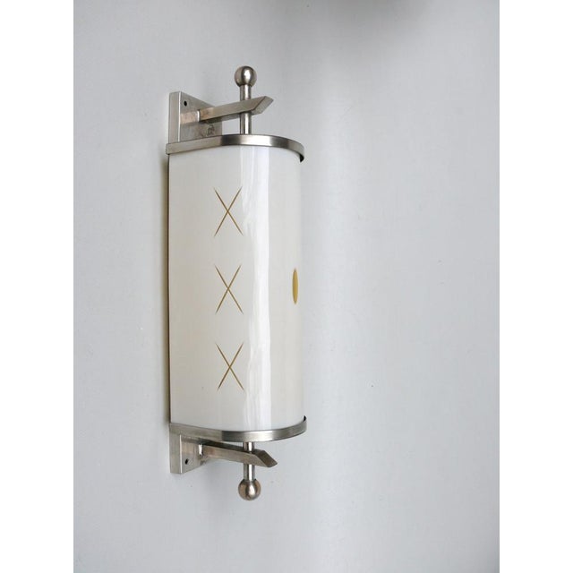 Art Deco Wall Lights in Nickel-Plating, 1930s, Set of 2 For Sale - Image 6 of 18