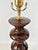 1960s Large Glossy Brown MId Century Modern Ribbed Ceramic Table Lamps - a Pair For Sale - Image 14 of 15