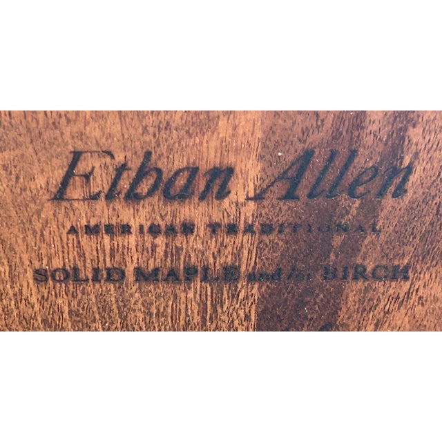 1960s Vtg. Ethan Allen Pair of Solid Maple Early American Style Windsor Chairs For Sale - Image 5 of 13