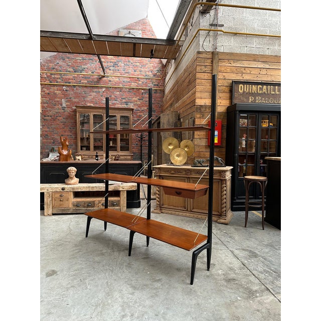 Teak Modular Shelf by Louis Van Teeffelen, 1950s For Sale - Image 3 of 14