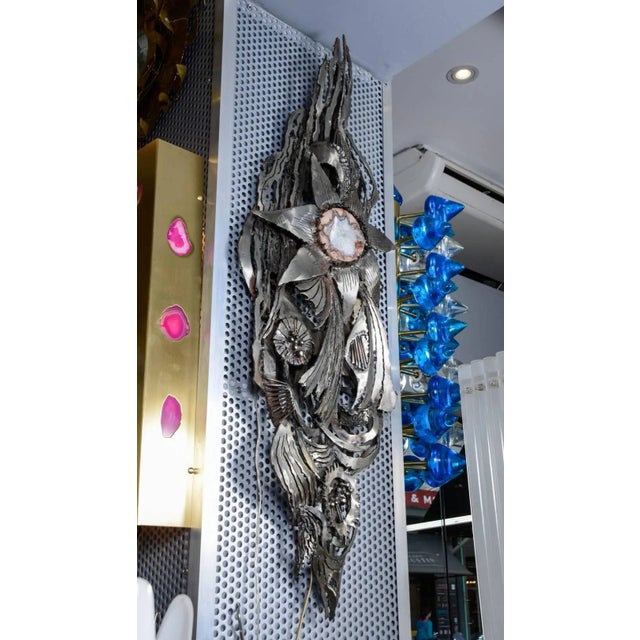 Brutalist Wall Light by Jacques Lerebourg, 1970s For Sale - Image 4 of 6