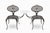 Here is a unique tandem chair set with table by Thinline, circa 1960s. The aluminum frame, newly powder-coated in a deep...