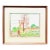 European Batik Folk Art Painting by Christensen For Sale