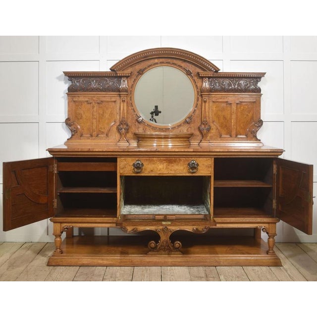 Brown Carved Pollard Oak Sideboard For Sale - Image 8 of 18
