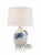 Handcrafted in Italy, this striking vintage coastal table lamp features a ceramic base textured with delicate vertical...