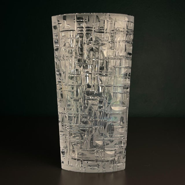 Glass Crystal Vase by Kristall Krisla, Italy, 1960s For Sale - Image 7 of 16