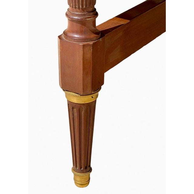 Wood Large Louis XVI Style Mahogany Dining Table For Sale - Image 7 of 9